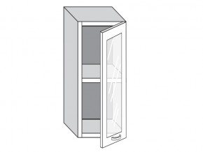 1.30.3 Шкаф настенный (h=720) на 300мм с 1-ой стекл. дверцей в Миньяре - minyar.mebel74.com | фото