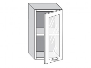 1.40.3 Шкаф настенный (h=720) на 400мм с 1-ой стекл. дверцей в Миньяре - minyar.mebel74.com | фото