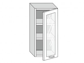 19.40.3 Шкаф настенный (h=913) на 400мм с 1-ой стекл. дверцей в Миньяре - minyar.mebel74.com | фото