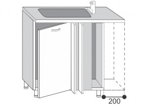 2.10.1ум Шкаф-стол под врезную мойку, УНИ в Миньяре - minyar.mebel74.com | фото