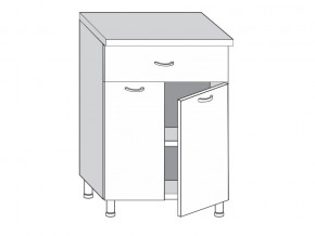 2.60.21 Шкаф-стол на 600мм с 1-м ящиком и 2-мя дверцами в Миньяре - minyar.mebel74.com | фото