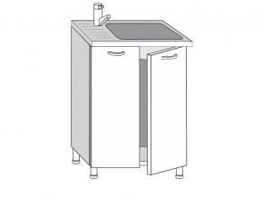 2.60.2мн Шкаф-стол на 600мм под накладную мойку с 2-мя дверцами в Миньяре - minyar.mebel74.com | фото