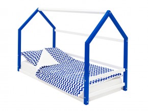 Детская кровать-домик Монтессори Svogen сине-белый в Миньяре - minyar.mebel74.com | фото 1