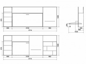 Детская стенка Компакт стандарт с кроватью Смарт 3 в Миньяре - minyar.mebel74.com | фото 3