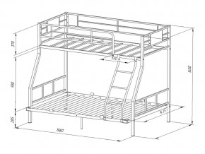 Двухъярусная кровать Гранада-1 140 Коричневый в Миньяре - minyar.mebel74.com | фото 2