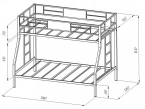 Двухъярусная кровать Гранада Черная в Миньяре - minyar.mebel74.com | фото 2