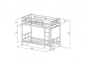 Двухъярусная кровать Севилья 2 Я Черная в Миньяре - minyar.mebel74.com | фото 2