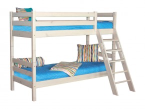 Двухъярусная кровать Соня вариант 10 с наклонной лестницей белая в Миньяре - minyar.mebel74.com | фото 2