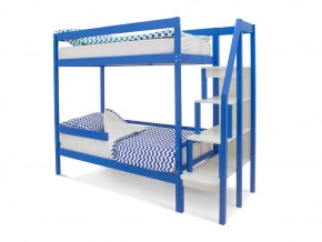 Двухъярусная кровать Svogen с бортиком синий в Миньяре - minyar.mebel74.com | фото