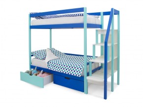 Двухъярусная кровать Svogen с ящиками мятно-синий в Миньяре - minyar.mebel74.com | фото 3