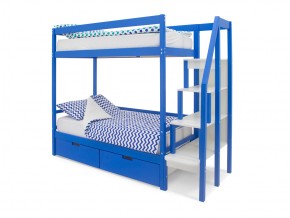 Двухъярусная кровать Svogen с ящиками синий в Миньяре - minyar.mebel74.com | фото