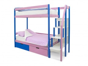 Двухъярусная кровать Svogen с ящиками синий-лаванда в Миньяре - minyar.mebel74.com | фото