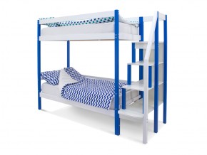 Двухъярусная кровать Svogen сине-белый в Миньяре - minyar.mebel74.com | фото 1