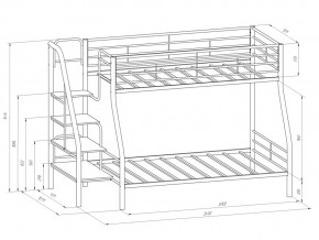 Двухъярусная кровать Толедо 1 П Серый-Венге в Миньяре - minyar.mebel74.com | фото 2