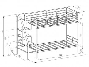 Двухъярусная кровать Толедо Серый-Венге в Миньяре - minyar.mebel74.com | фото 2