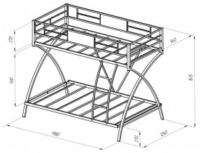 Двухъярусная кровать Виньола Серая в Миньяре - minyar.mebel74.com | фото 2