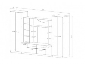 Гостиная Премьер дуб самдал в Миньяре - minyar.mebel74.com | фото 3