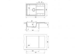 Каменная мойка Dr. Gans Smart Оливия 740 в Миньяре - minyar.mebel74.com | фото 2