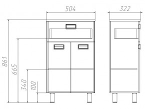 Комод 50 Куб Cube с 1 ящиком в Миньяре - minyar.mebel74.com | фото 3