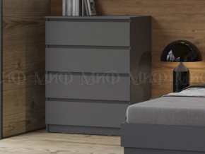 Комод 800 4 ящика Челси Графит в Миньяре - minyar.mebel74.com | фото 2