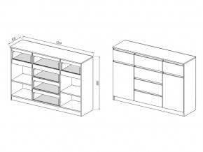 Комод Мори МК1200.4/2 Белый в Миньяре - minyar.mebel74.com | фото 3