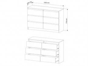 Комод Мори МК1200.6 Графит в Миньяре - minyar.mebel74.com | фото 2