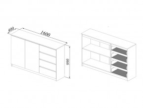 Комод Мори МК1600.1/2 Белый в Миньяре - minyar.mebel74.com | фото 3