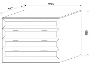 Комод с 4-мя ящиками в Миньяре - minyar.mebel74.com | фото