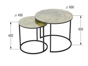 Комплект столов журнальных Стелла зеленый оникс в Миньяре - minyar.mebel74.com | фото 2