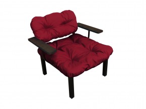 Кресло Дачное бордовая подушка в Миньяре - minyar.mebel74.com | фото