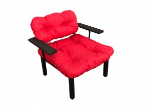 Кресло Дачное красная подушка в Миньяре - minyar.mebel74.com | фото 1