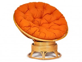 Кресло-качалка Papasan w 23/01 B с подушкой Honey, ткань Оранжевый в Миньяре - minyar.mebel74.com | фото