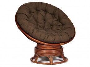 Кресло-качалка Papasan w 23/01 B с подушкой Pecan, ткань Коричневый в Миньяре - minyar.mebel74.com | фото