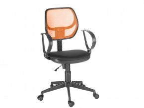 Кресло компьютерное Флеш Рондо черный/оранжевый в Миньяре - minyar.mebel74.com | фото