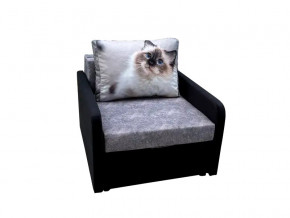 Кресло кровать Канзасик с подлокотниками кот голубые глаза в Миньяре - minyar.mebel74.com | фото