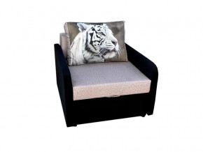 Кресло кровать Канзасик с подлокотниками тигр белый в Миньяре - minyar.mebel74.com | фото