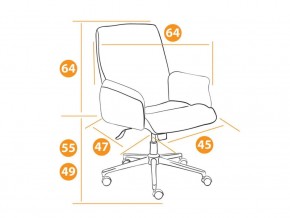 Кресло офисное York флок серый в Миньяре - minyar.mebel74.com | фото 2