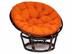 Кресло Papasan 23/01 W с подушкой Antique brown, ткань Оранжевый в Миньяре - minyar.mebel74.com | фото 1