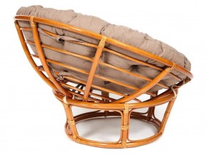 Кресло Papasan 23/01 W с подушкой Cognac, экошерсть Коричневый в Миньяре - minyar.mebel74.com | фото 2