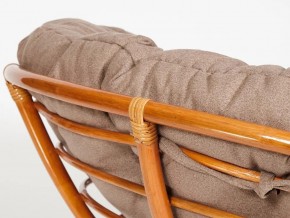 Кресло Papasan 23/01 W с подушкой Cognac, экошерсть Коричневый в Миньяре - minyar.mebel74.com | фото 3