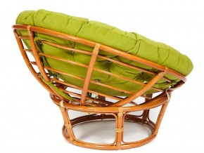 Кресло Papasan 23/01 W с подушкой Cognac, флок Олива в Миньяре - minyar.mebel74.com | фото 2