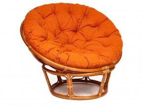 Кресло Papasan 23/01 W с подушкой Cognac, ткань Оранжевый в Миньяре - minyar.mebel74.com | фото 1