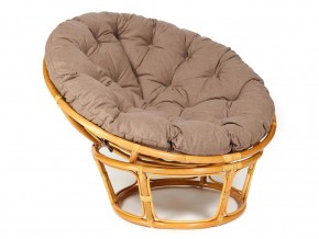 Кресло Papasan 23/01 W с подушкой Honey, экошерсть Коричневый в Миньяре - minyar.mebel74.com | фото