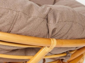 Кресло Papasan 23/01 W с подушкой Honey, экошерсть Коричневый в Миньяре - minyar.mebel74.com | фото 3