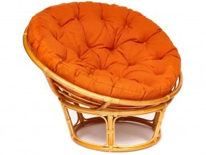 Кресло Papasan 23/01 W с подушкой Honey, ткань Оранжевый в Миньяре - minyar.mebel74.com | фото 1