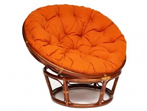 Кресло Papasan 23/01 W с подушкой Pecan, ткань Оранжевый в Миньяре - minyar.mebel74.com | фото 1