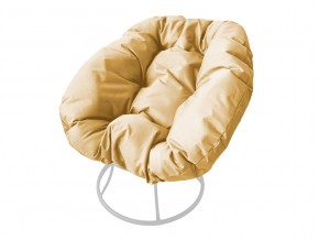 Кресло Пончик без ротанга бежевая подушка в Миньяре - minyar.mebel74.com | фото