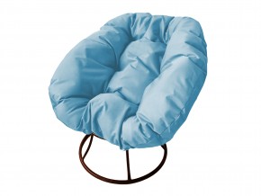 Кресло Пончик без ротанга голубая подушка в Миньяре - minyar.mebel74.com | фото