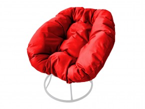 Кресло Пончик без ротанга красная подушка в Миньяре - minyar.mebel74.com | фото