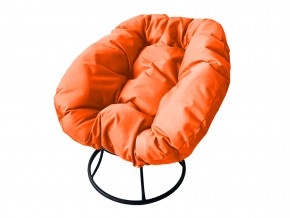 Кресло Пончик без ротанга оранжевая подушка в Миньяре - minyar.mebel74.com | фото